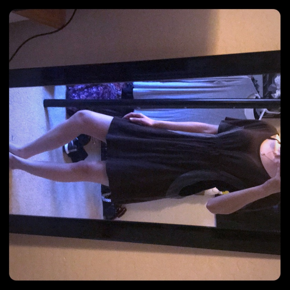 Brown/grey/ black knee length dress with pockets